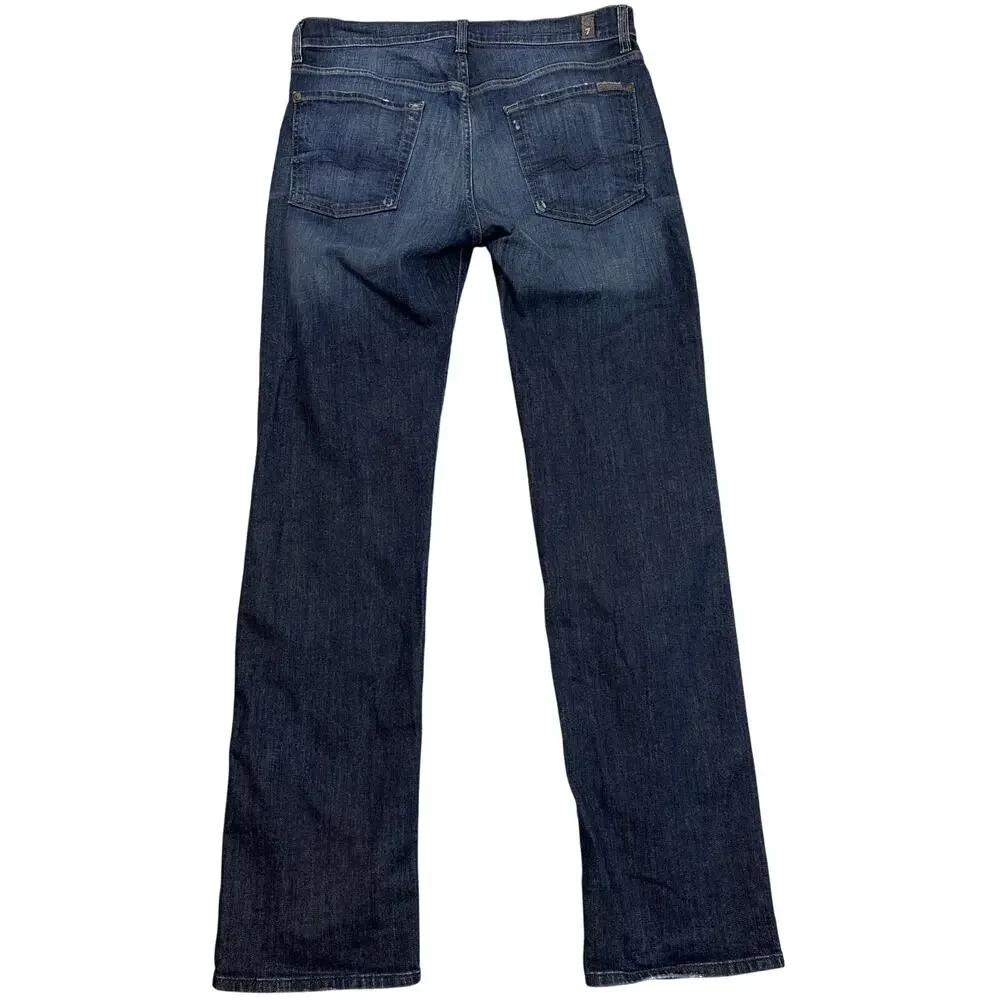 7 For All Mankind Jeans Mens 33 Standard Fit Denim Straight Relaxed Button Fly